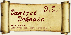 Danijel Daković vizit kartica